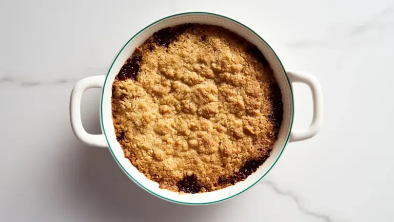Apfel-Hafer-Crumble mit wenig Zucker für kühle Abende